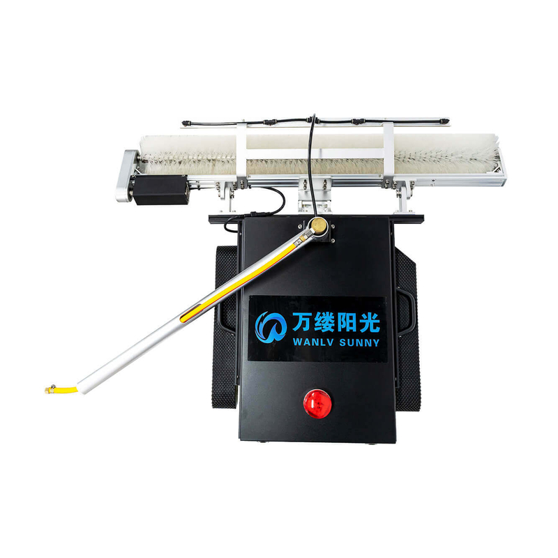 Remote Control Hand Free Solar Panel Washing Machine with Rotating Scrubber
