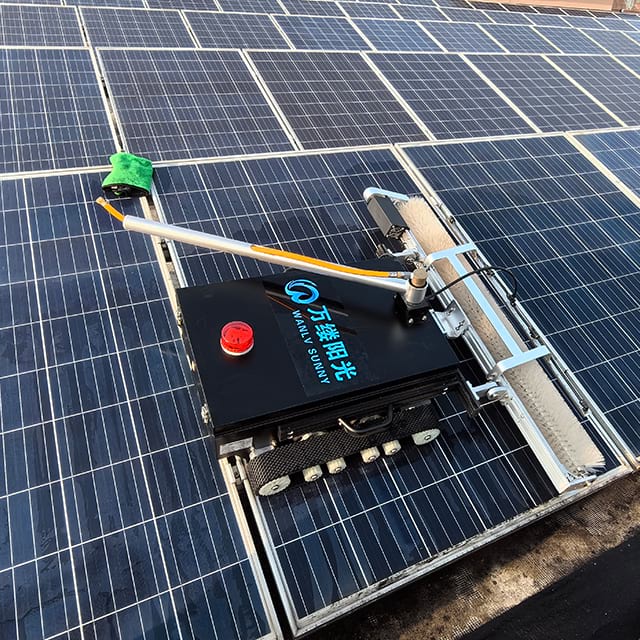 Cleaning Robot with Electric Brush for Solar Panel Washing Robot