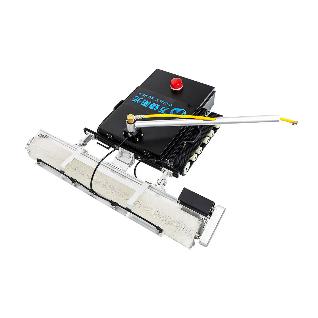 Remote Control Hand Free Solar Panel Washing Machine with Rotating Scrubber