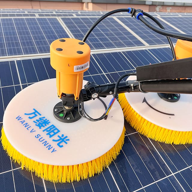 Portable Light weight Solar Panel Cleaning Rotating Brush