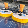 White Round Disc Yellow Bristle Innovative Cleaning Brush Easy To Assemble General Power And Lithium Battery Dual Version for Outdoor Solar Station 