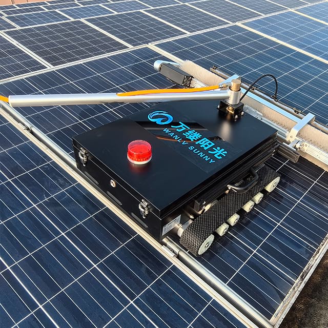 Cleaning Robot with Electric Brush for Solar Panel Washing Robot