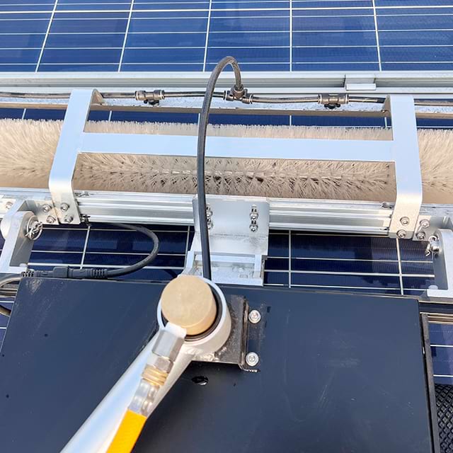 Cleaning Robot with Electric Brush for Solar Panel Washing Robot