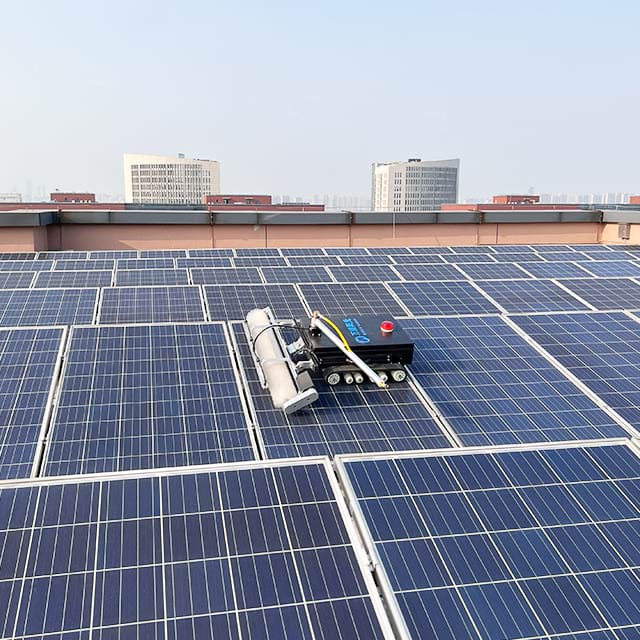 150 Meter Remote Control Solar Panel Cleaning Robot with Water Pipes and Pumps