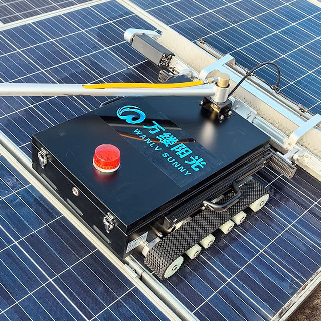 Cleaning Robot with Electric Brush for Solar Panel Washing Robot