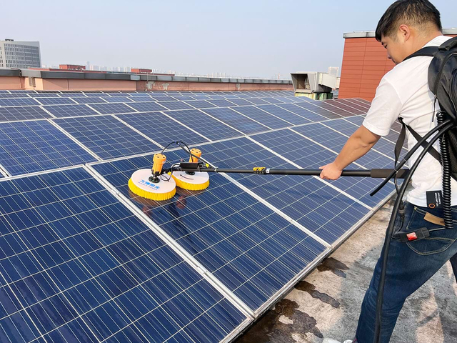 controlled manually industrial cleaning rotating brush