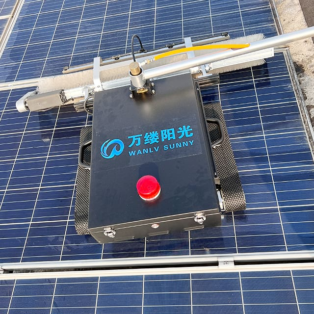 Solar Panel Cleaning Machine Solar Cleaner Robot with Nylon Bristles Brush