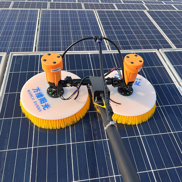 Compact Mobile Solar Cleaning Brush with Carbon Fiber Extension Pole for Washing And Cleaning More Convenient And Safer 