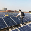 Manually Controlled Round Shape Solar Panel Cleaning Brush