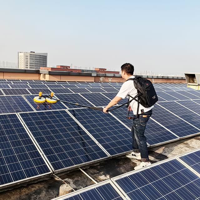 Dual Disc Multi-Purpose Fast Installation Electric Portable Solar Panel Cleaning Machine