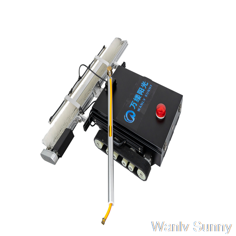 Customized Logo Electric Solar Panel Cleaning Robot with Tool Brush