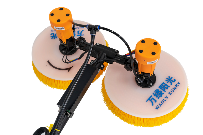 Portable Lithium Battery Double-Head Rotating Brush for Photovoltaic Cleaning