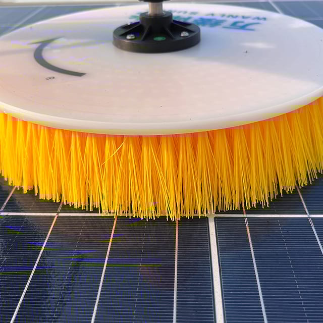 Compact Mobile Solar Cleaning Brush with Carbon Fiber Extension Pole for Washing And Cleaning More Convenient And Safer 