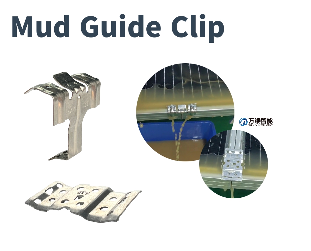Solar panel mud guide clip