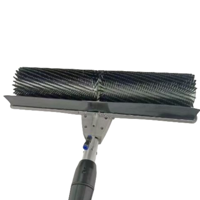Portable Backpack Powered Rotary Brush for Efficient Solar Panel and Roof Cleaning